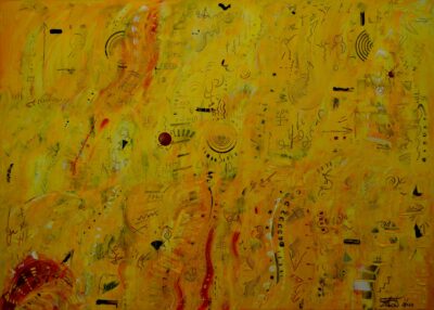 Symphony in Yellow I 9024, Acryl auf Leinwand, 100 x 140cm