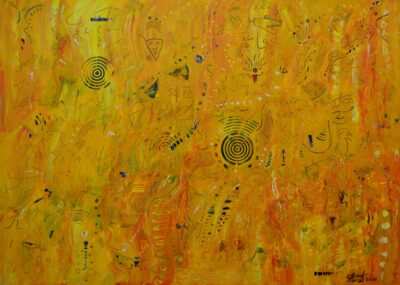 Symphony in Yellow II 0924, Acryl auf Leinwand, 100 x 140cm