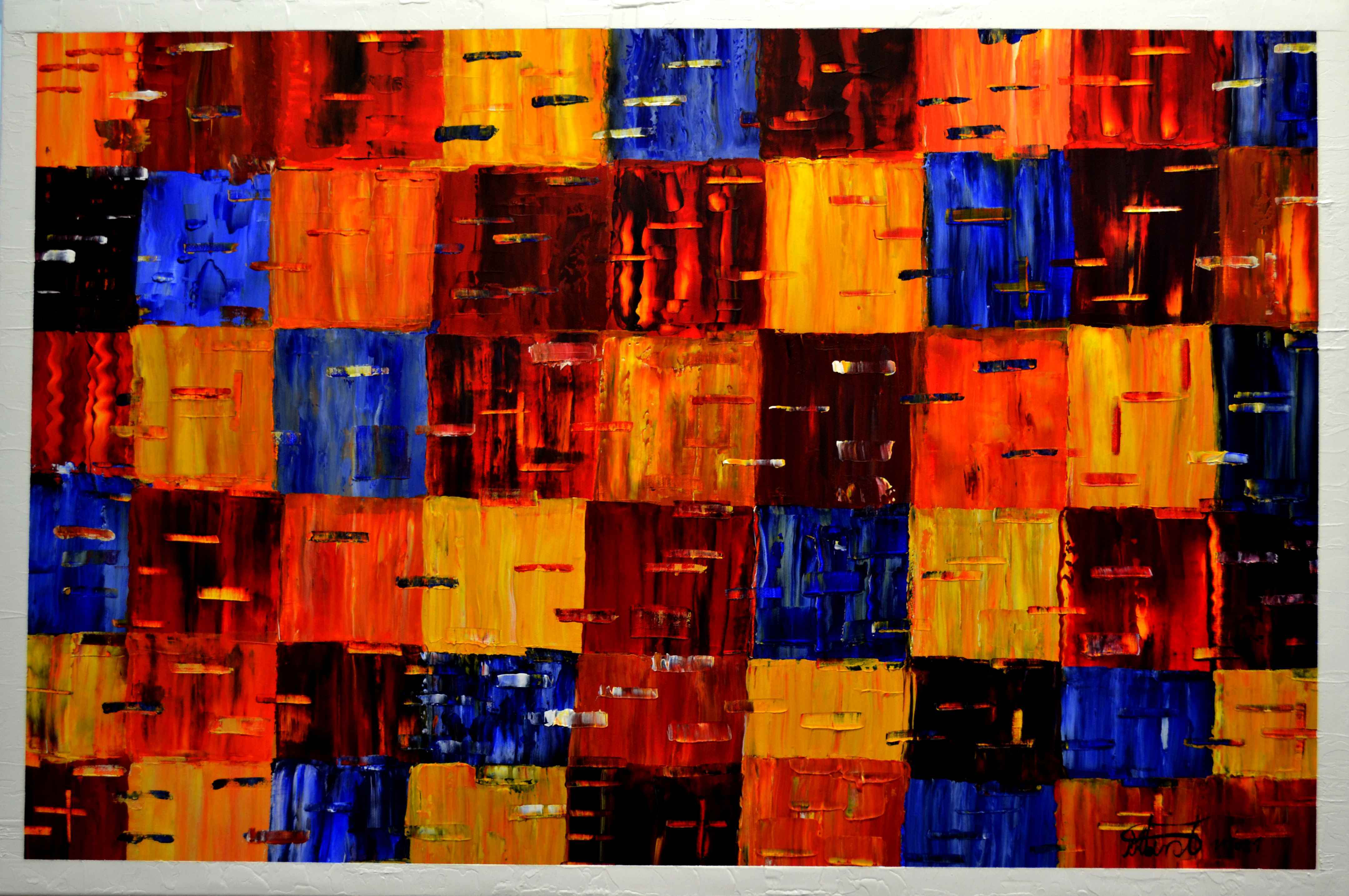 Hopeful Colours 11021, Acryl auf Leinwand, 80 x 120 cm