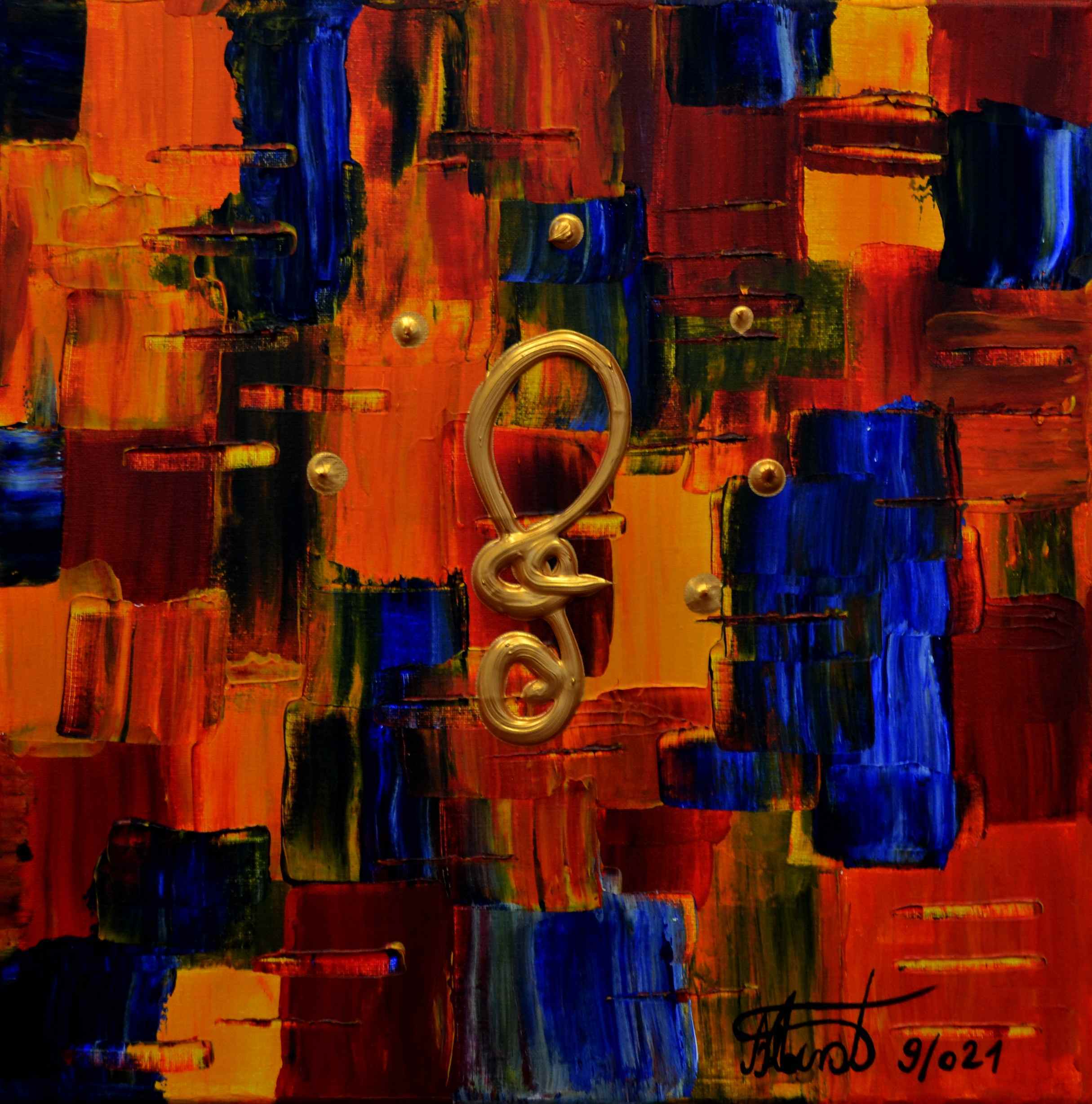 Loving Music II, Acryl auf Leinwand, 40 x 40 cm / sold