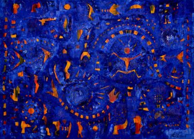 Blueline Fantasies 5023, Acryl auf Leinwand 100 x 140 cm