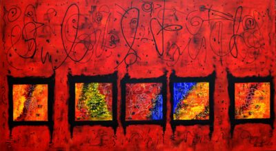 Culture Club II 11017, Acryl auf Leinwand, 100 x 180 cm / sold