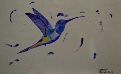 Feuervogel II 8023, Acryl auf Leinwand, 70 x 100 cm
