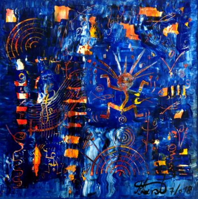 Indian Dance 7018, 40 x 40 cm / sold