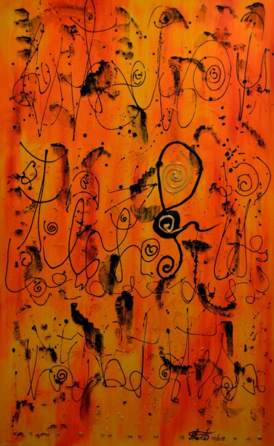 Melody of Sun 9018, Acryl auf Leinwand, 180 x 100 cm