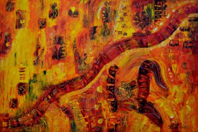 Nature in Heat 7021, 80 x 120cm, Acryl auf Leinwand / sold