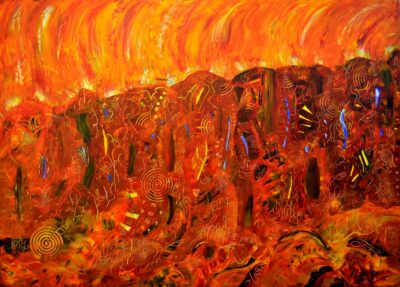 Sundowner 4023, Acryl auf Leinwand, 100 x 140cm